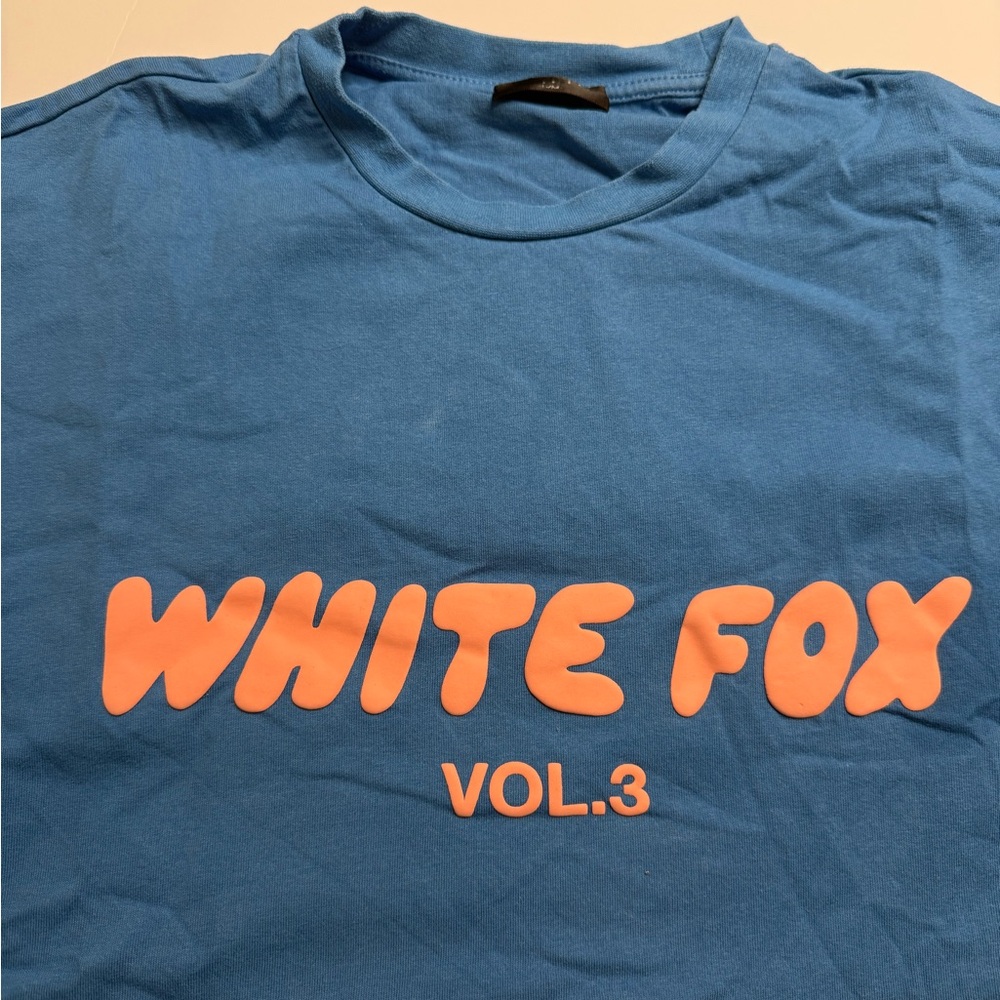 White Fox Offstage Oversized Tee Azure Blue